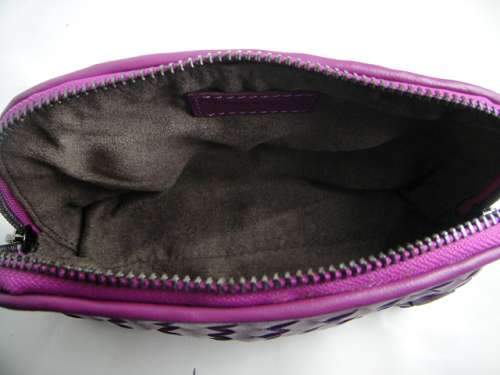 Bottega Veneta soft Lambskin Make Up Case 6495 purple - Click Image to Close